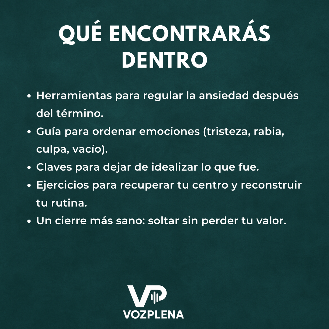 CÓMO ENFRENTAR EL TÉRMINO DE UNA RELACIÓN